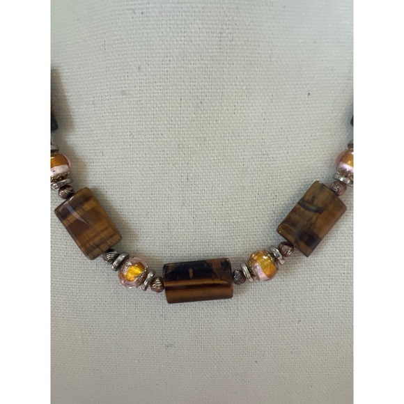 Tigers Eye Beaded Necklace - Picture 2 of 5